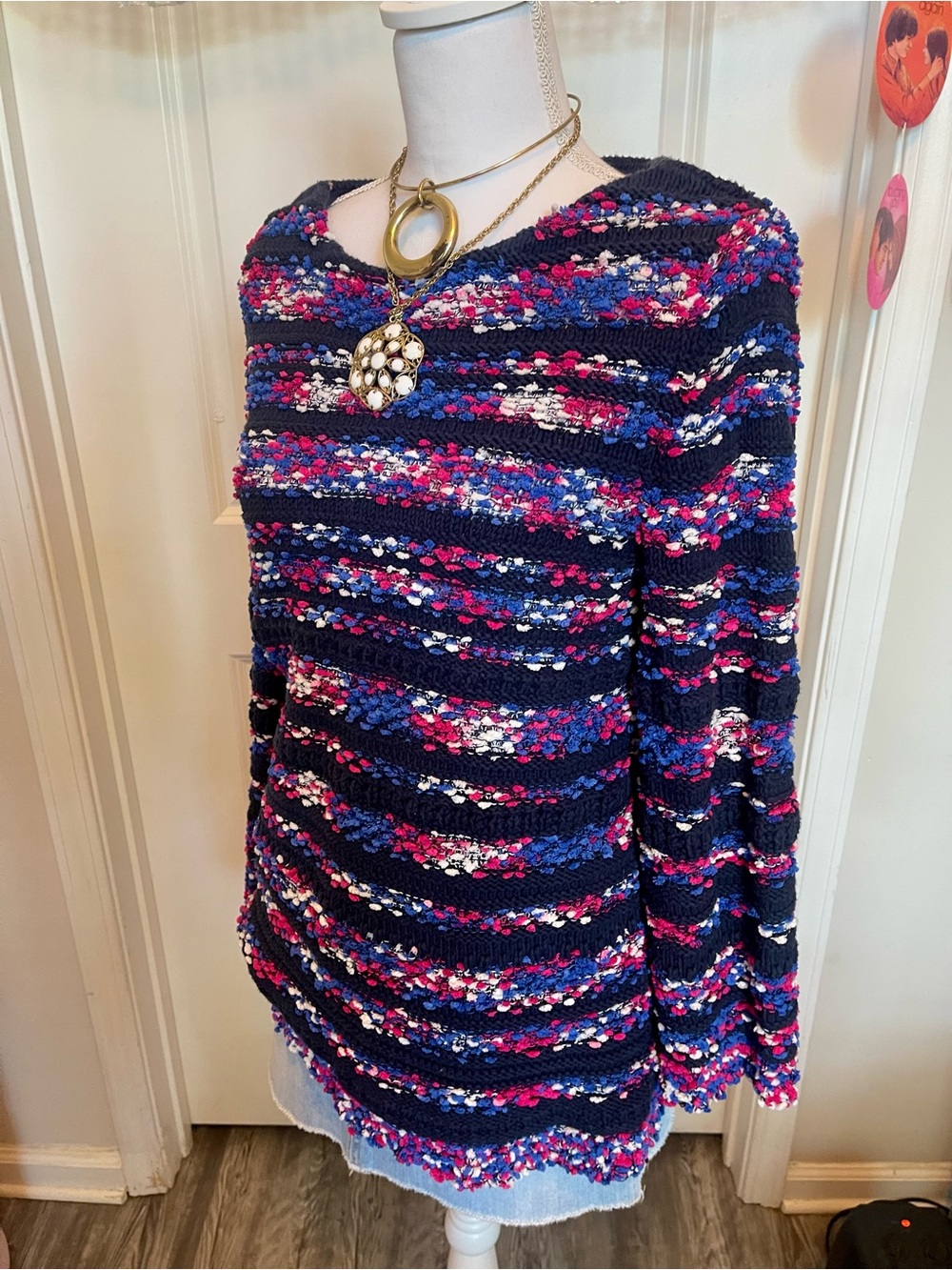 Ruby Rd. : Colorful Popcorn Knit Sweater!! - Picture 5 of 7